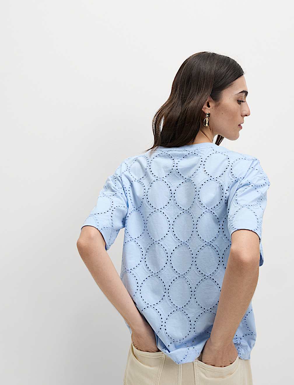 Cotton Rich Broderie T-Shirt