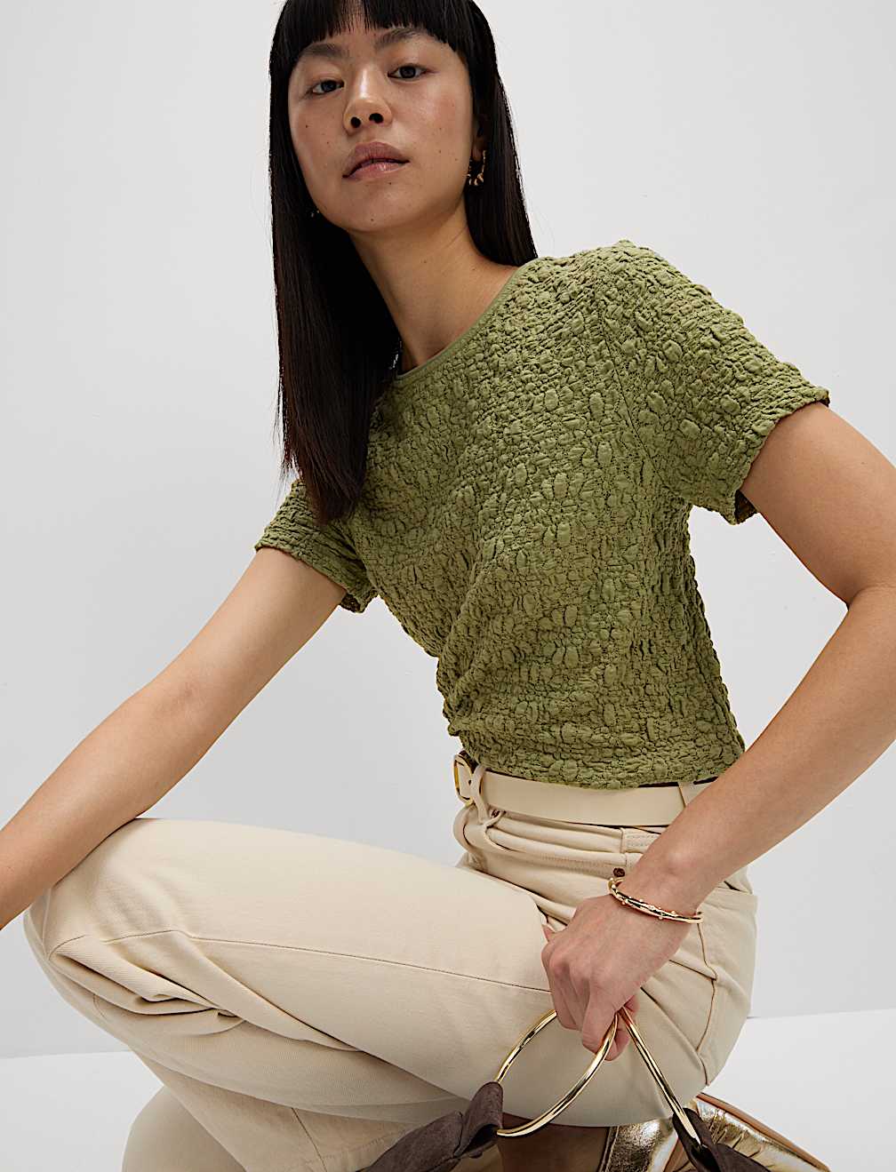 Cotton Rich Textured Top