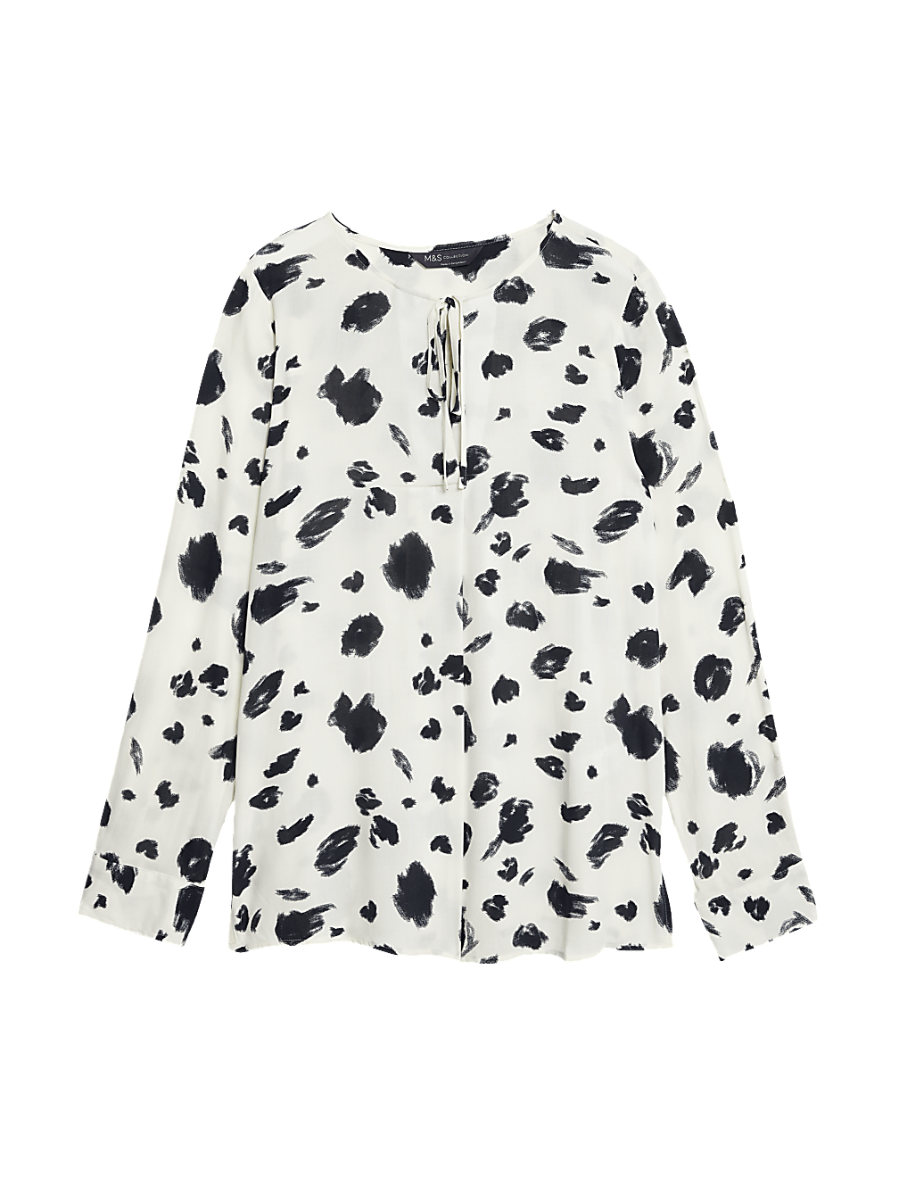 Printed Tie Neck Blouse
