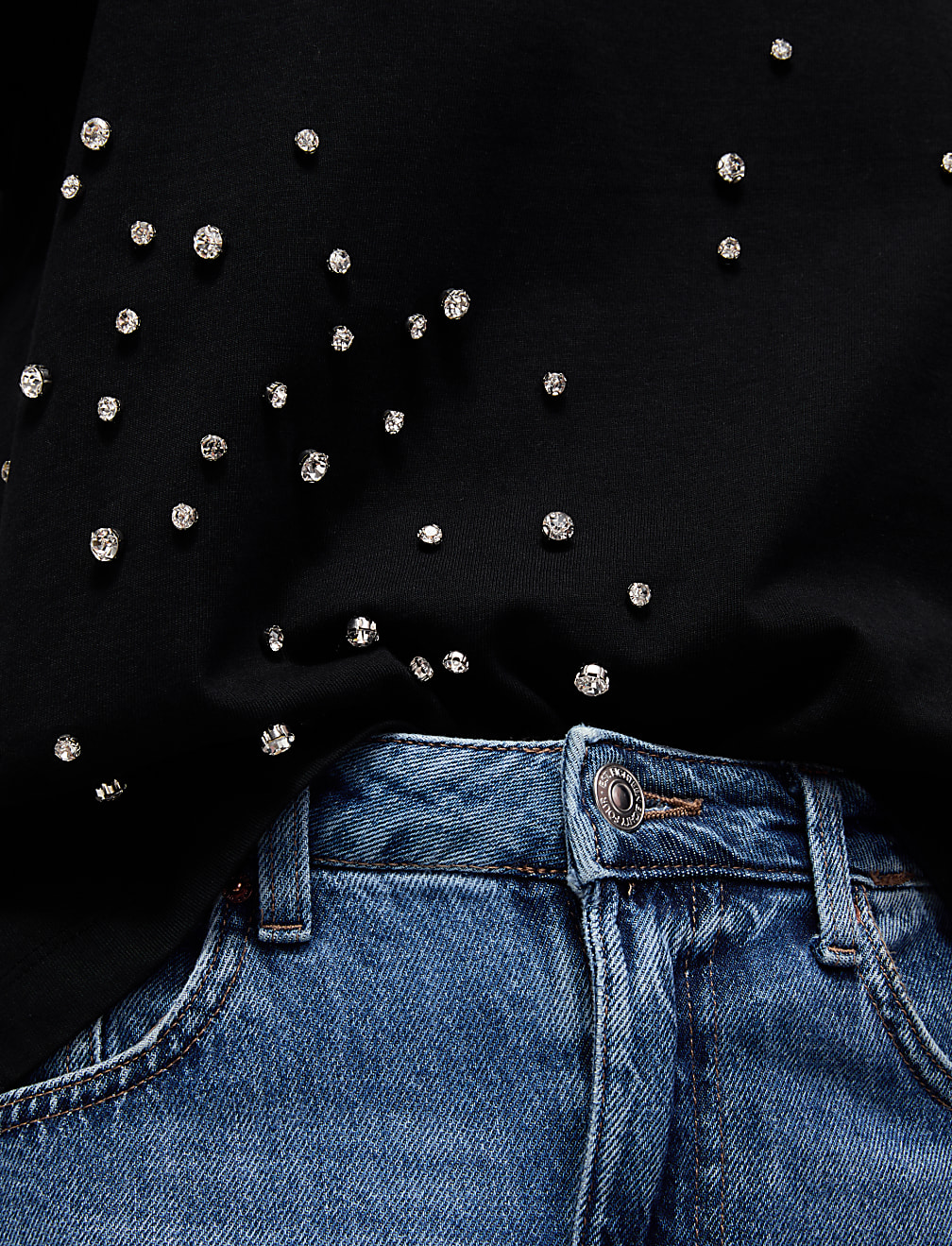 Pure Cotton Embellished Regular Fit T-Shirt