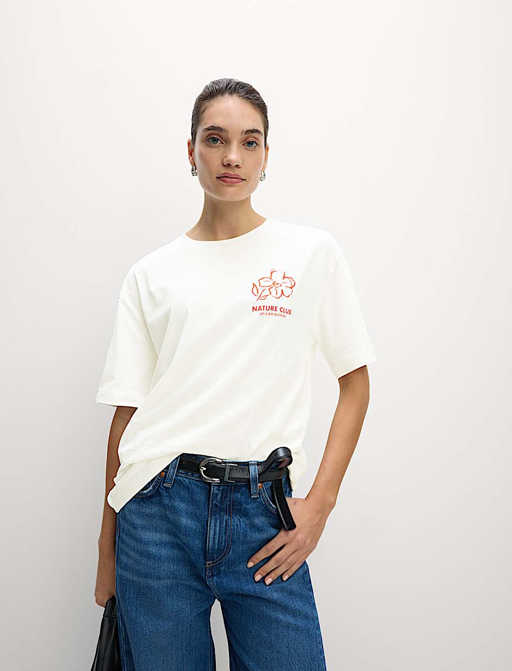 Pure Cotton Graphic Oversized T-Shirt