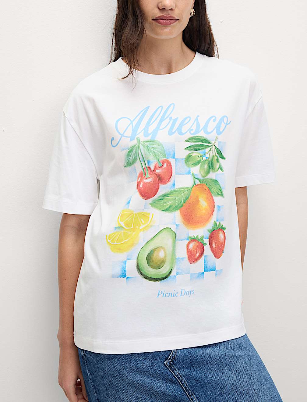 Pure Cotton Graphic Oversized T-Shirt