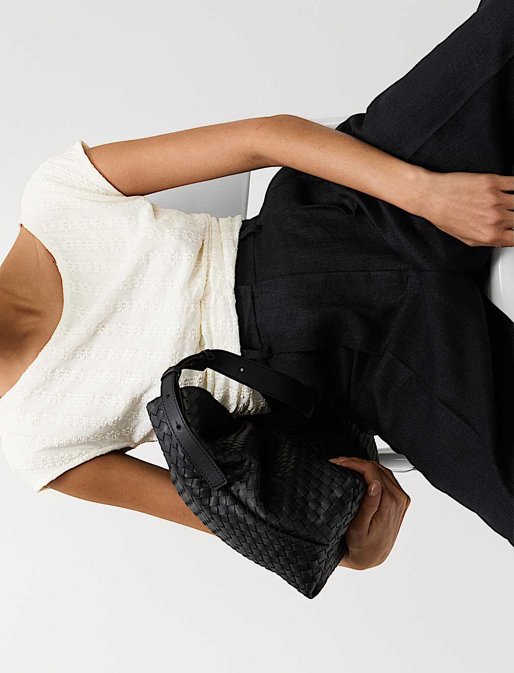 Ruched Mesh Slash Neck Top