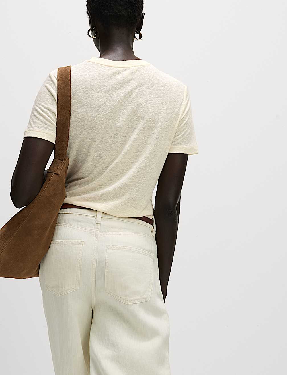 Linen Rich Twist Front T-Shirt