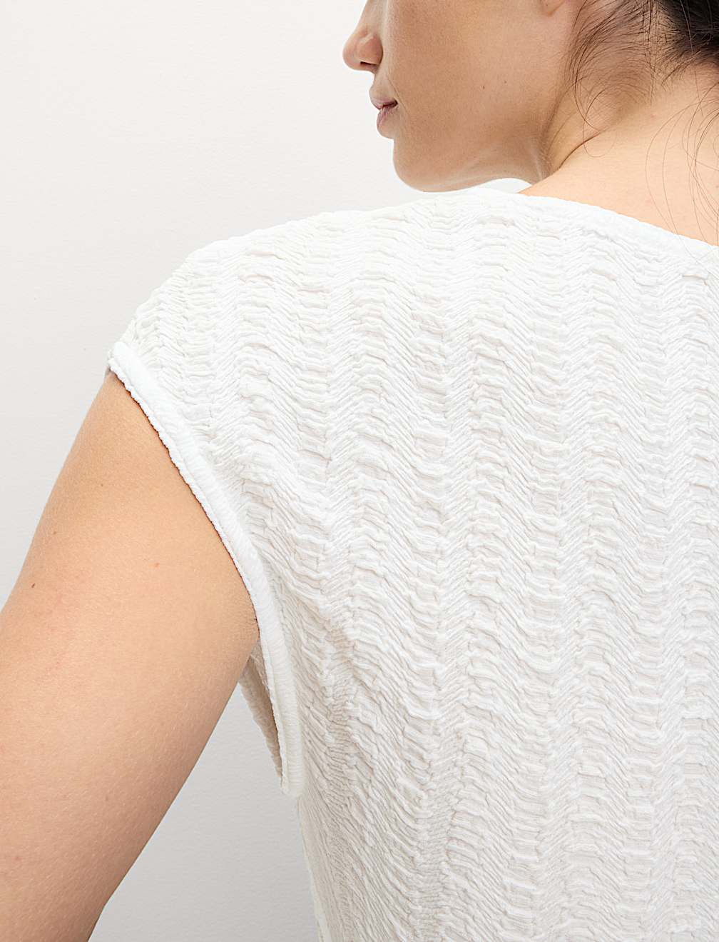 Short Sleeve Textured Top