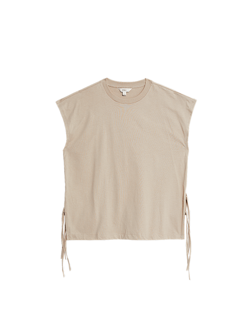 Pure Cotton Side Tie Jersey T-Shirt