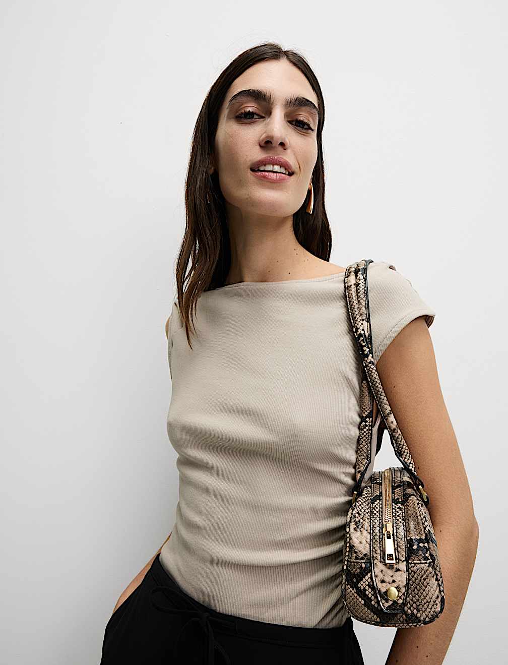 Cotton Rich Asymmetric Neck Vest