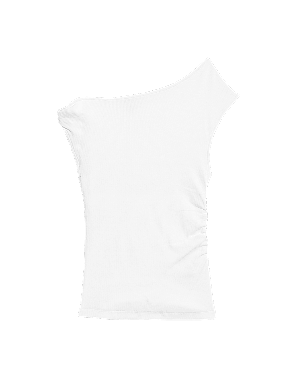 Cotton Rich Asymmetric Neck Vest