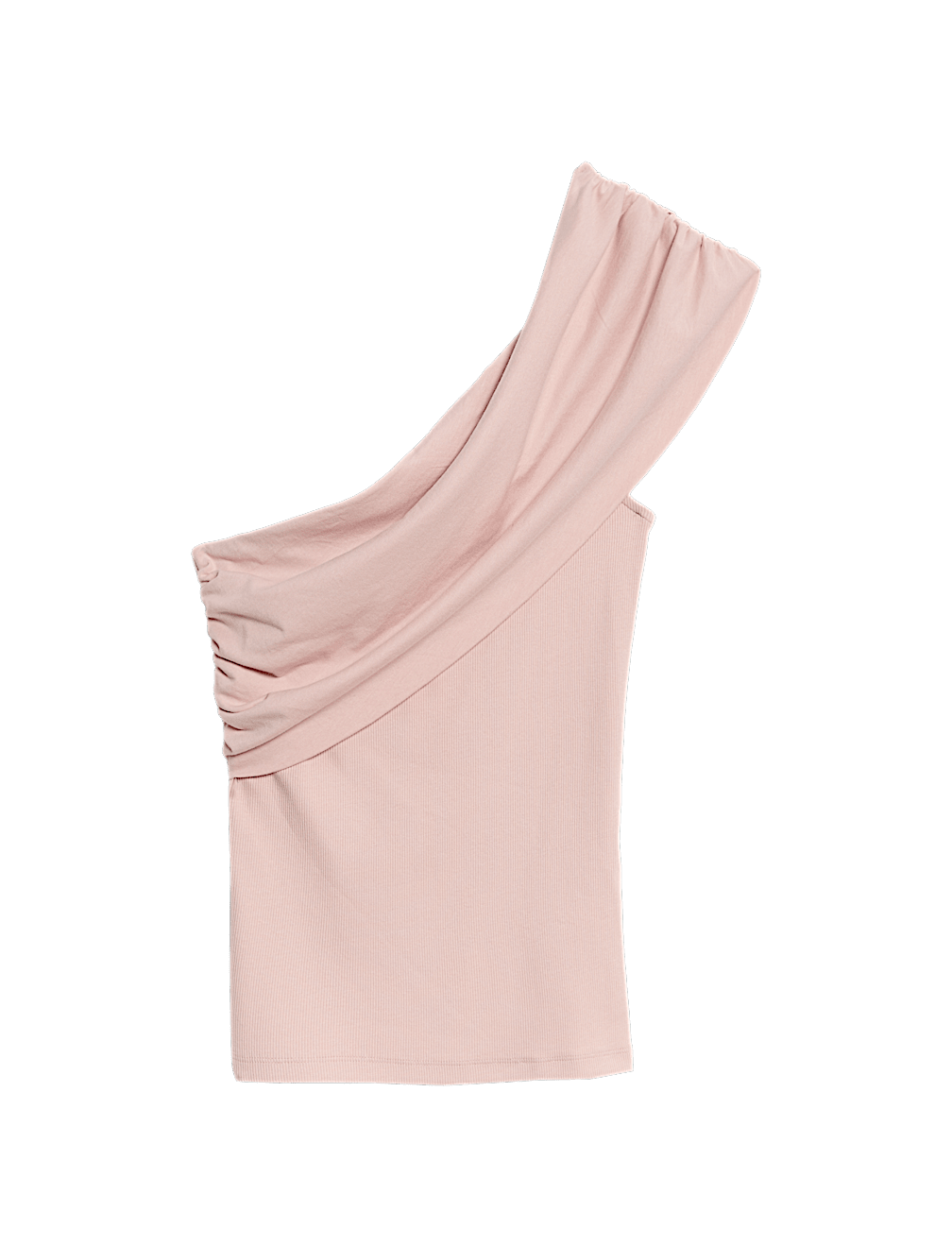 Cotton Rich Ribbed Off The Shoulder Top