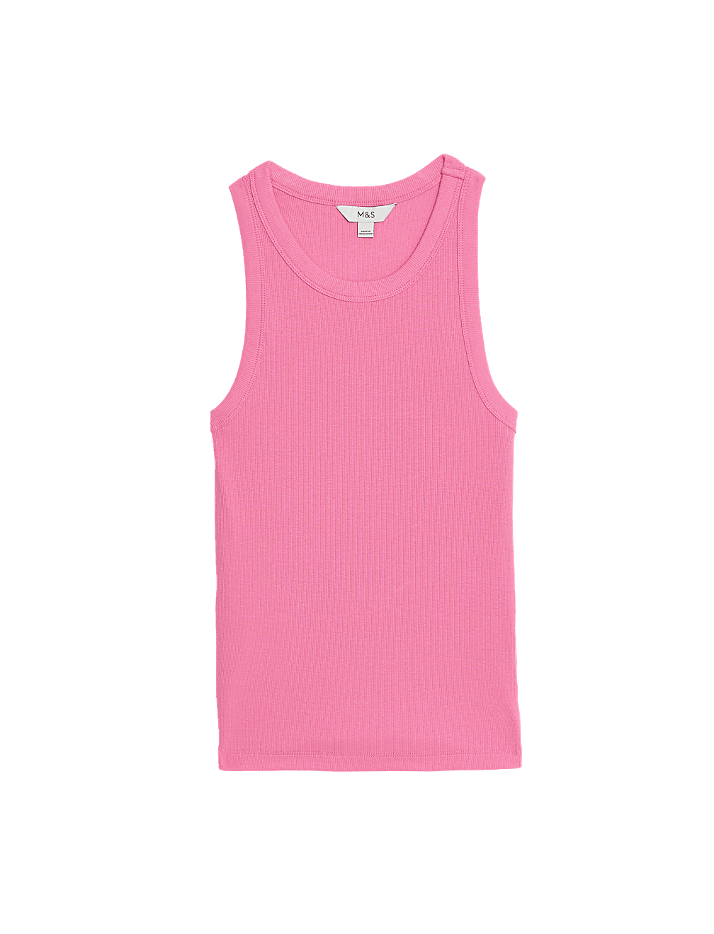 Cotton Rich Ribbed Slim Fit Racer Back Vest