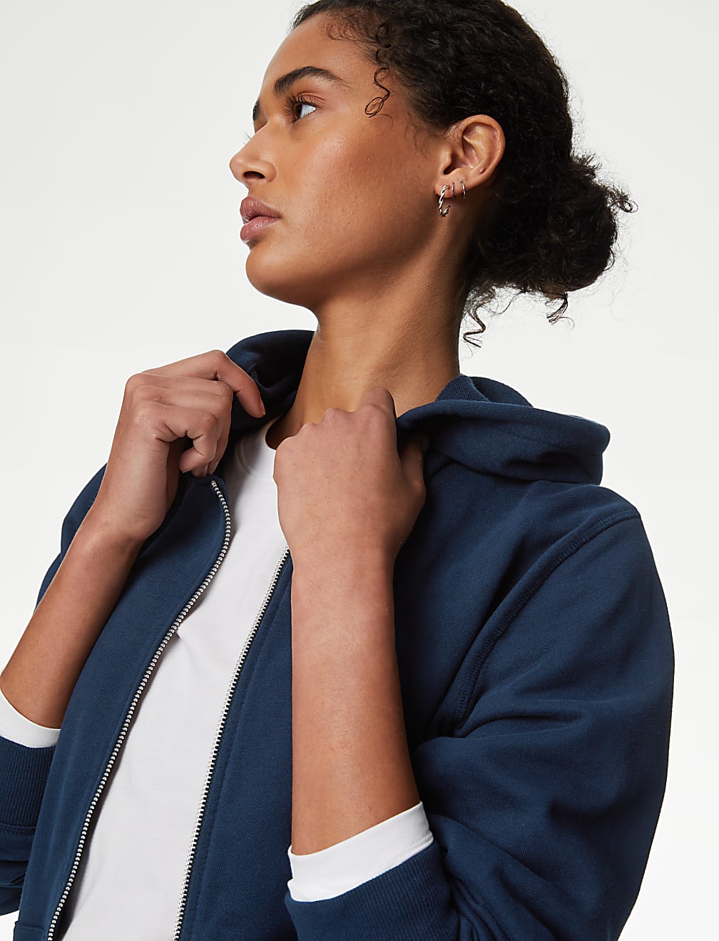 Pure Cotton Zip Up Hoodie