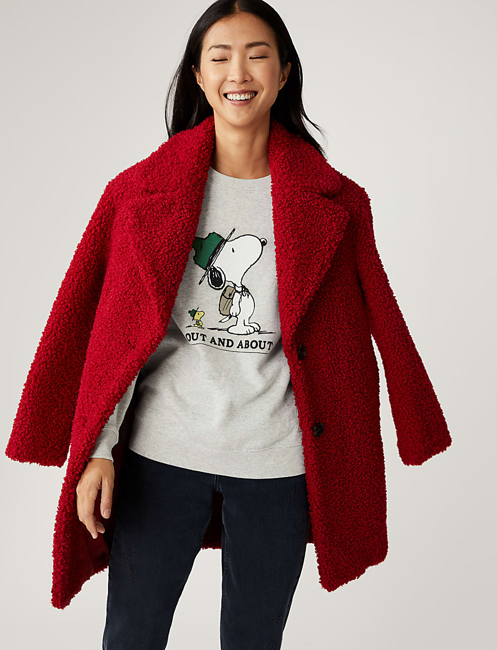 Cotton Rich Snoopy&trade; Long Sleeve Sweatshirt