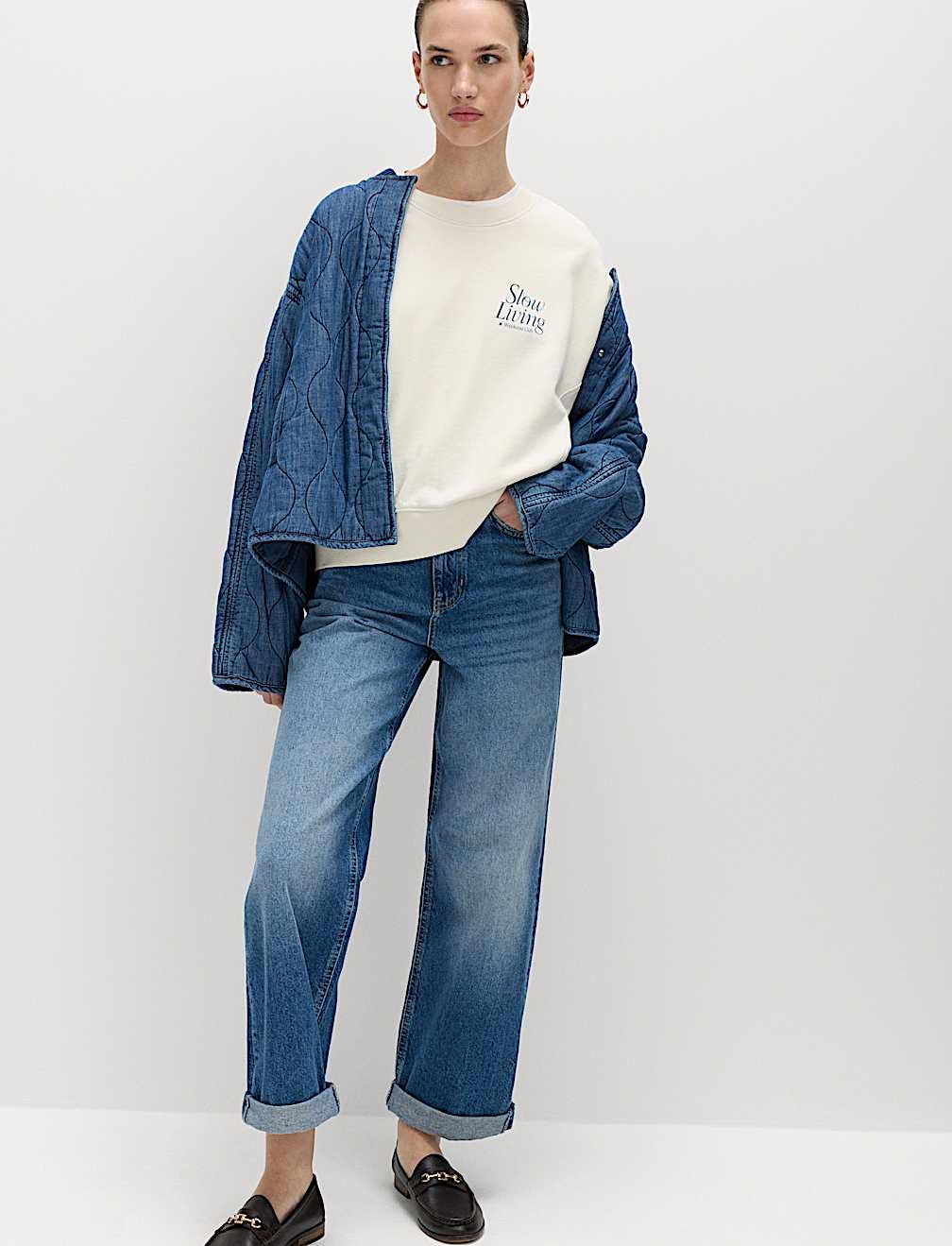 Pure Cotton Garment Dye Sweatshirt