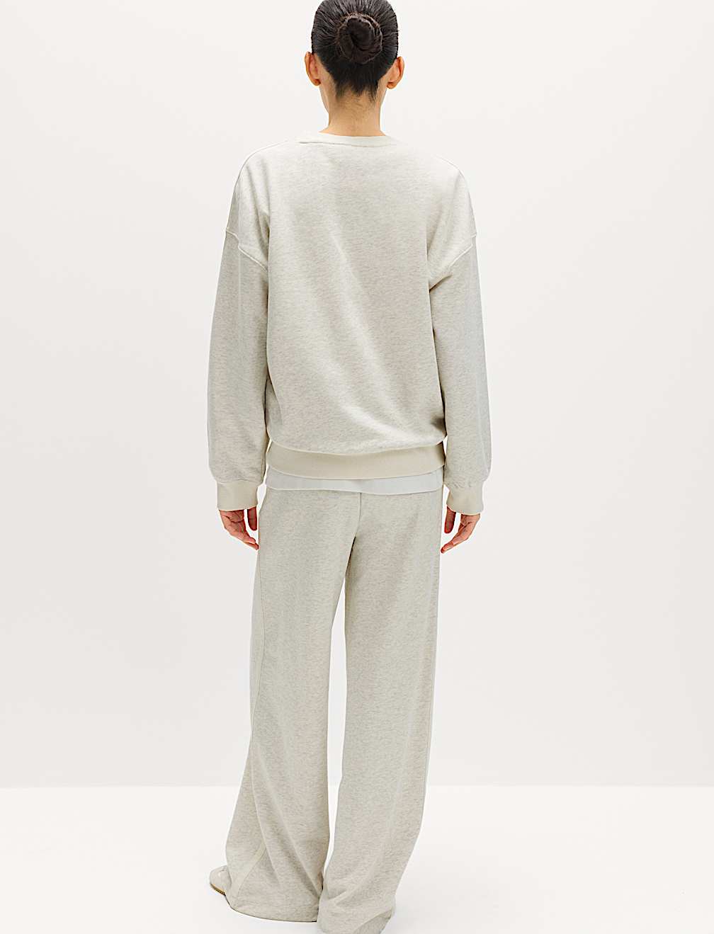 Pure Cotton Slogan Side Striped Sweatshirt