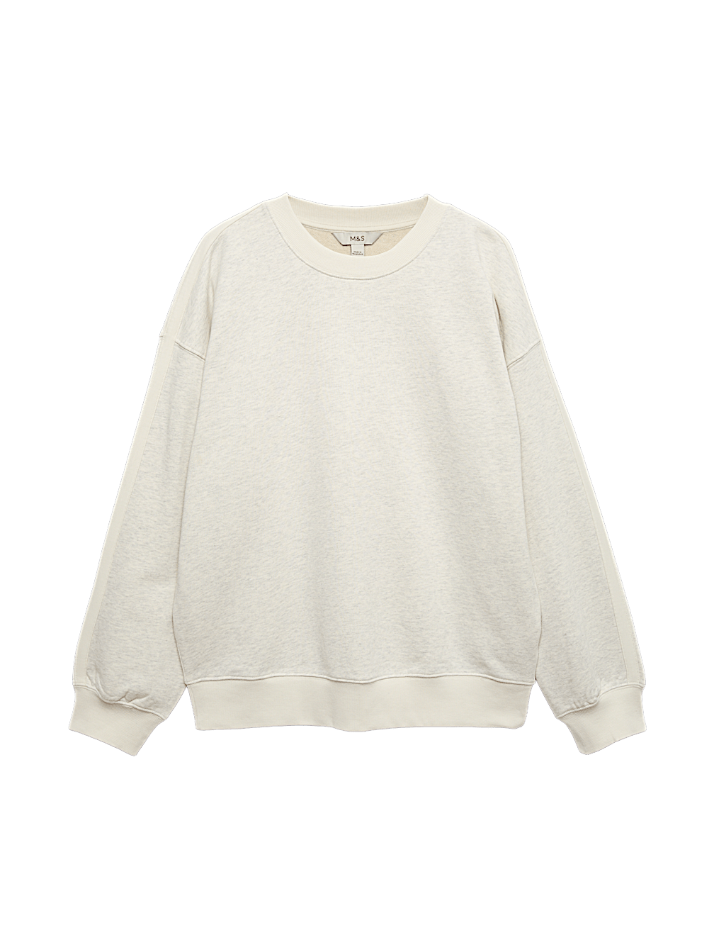 Pure Cotton Slogan Side Striped Sweatshirt
