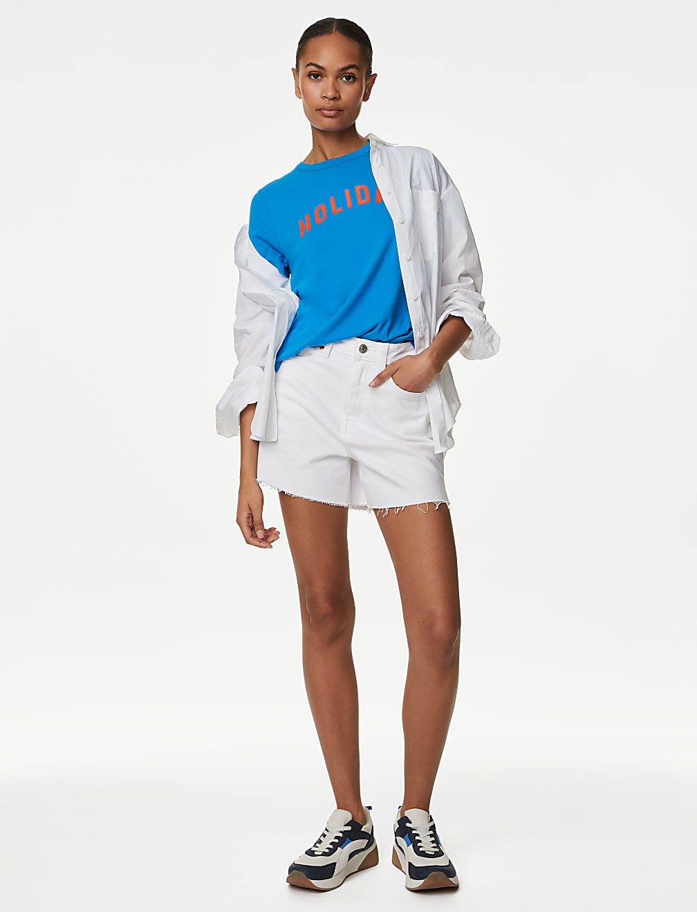 Cotton Modal Blend Slogan T-Shirt