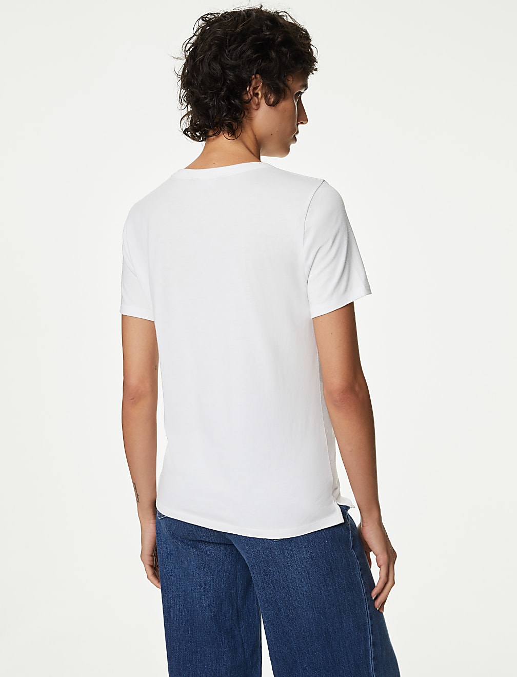 Cotton Modal Blend Slogan T-Shirt