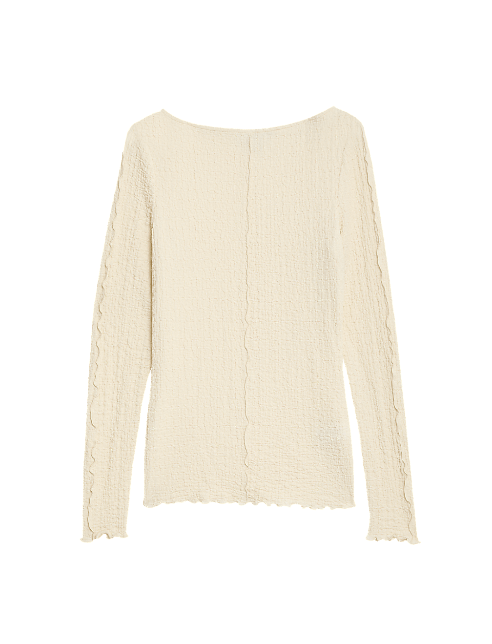 Textured Slash Neck Top