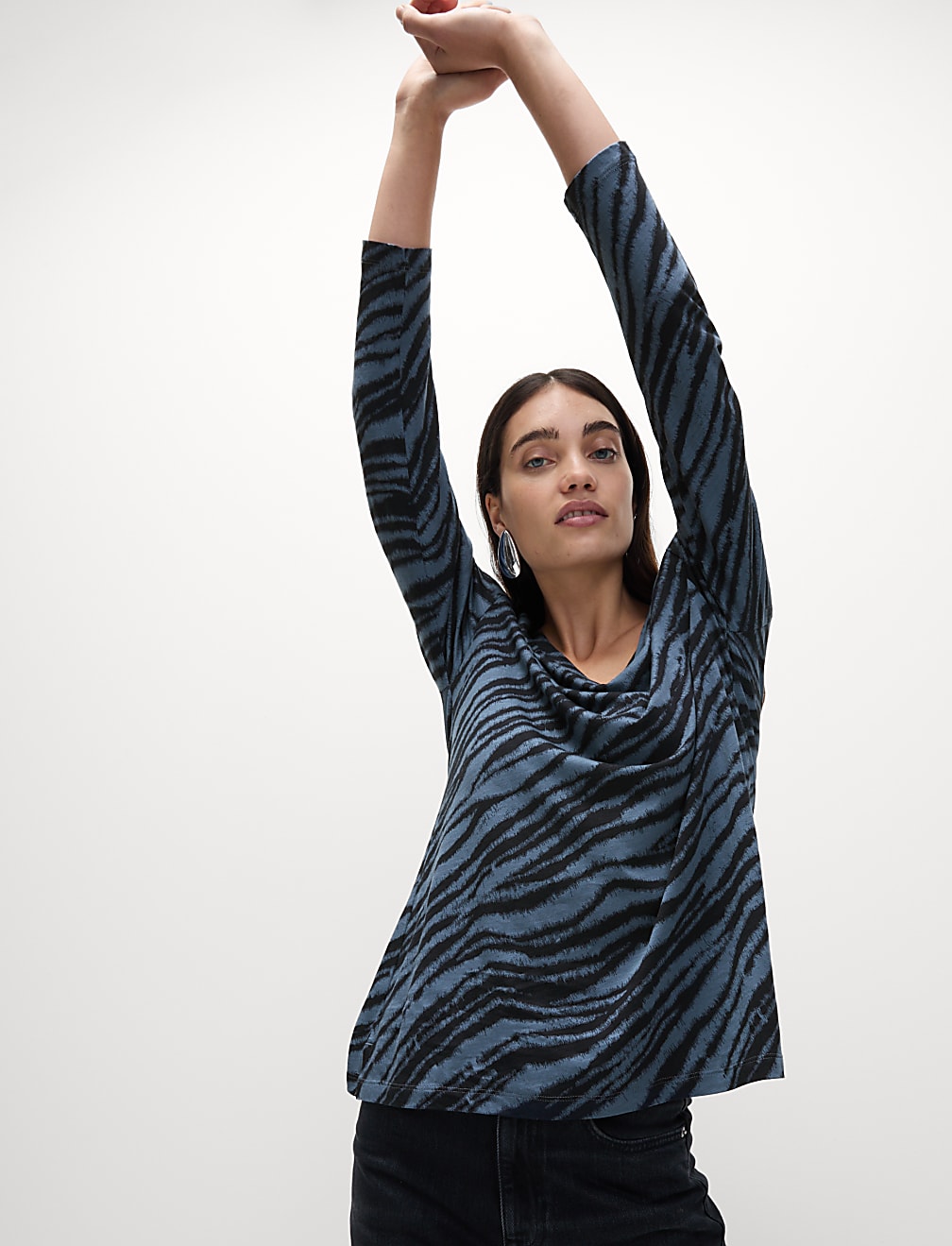 Cotton Modal V-Neck Relaxed Top