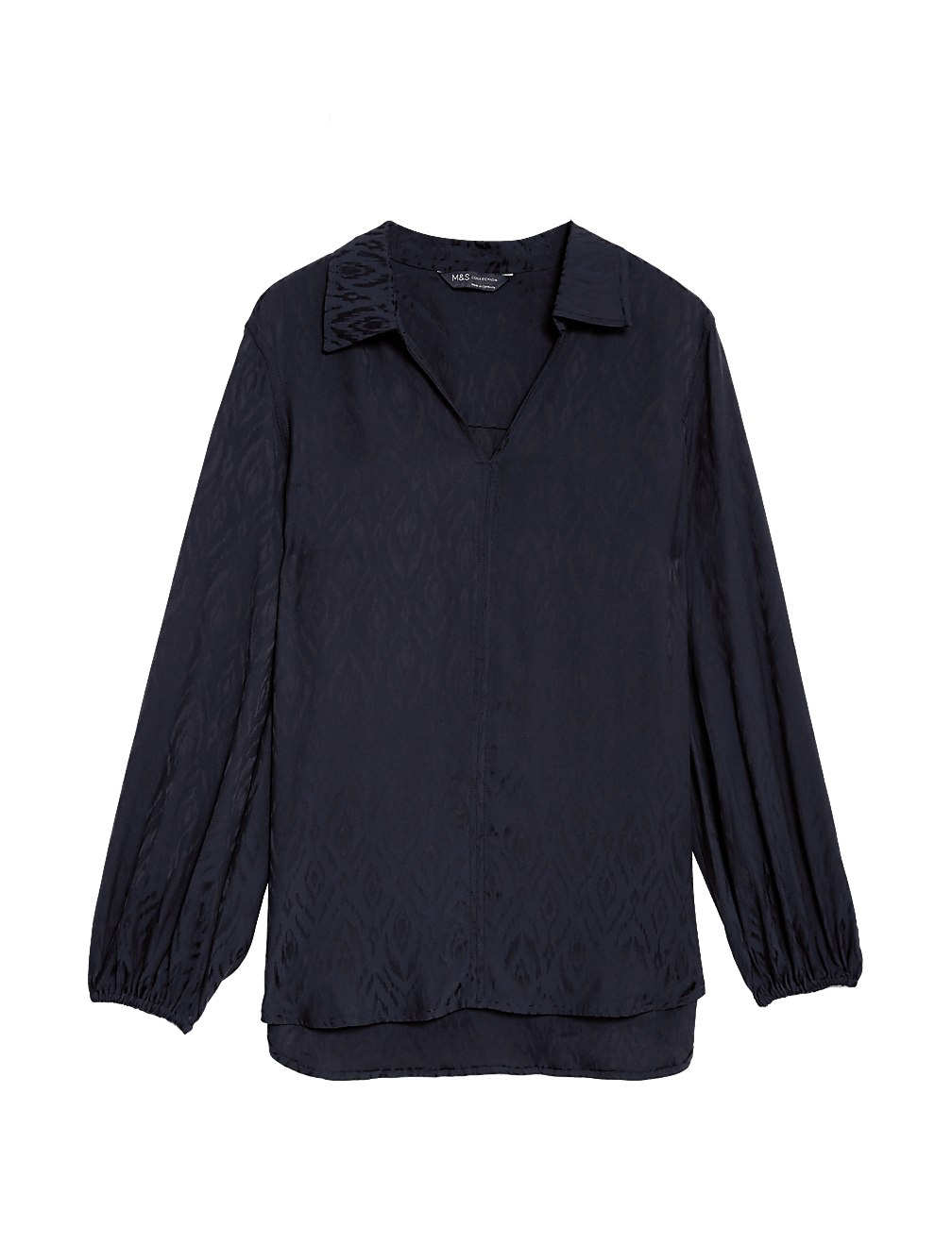 Jacquard Collared Relaxed Shirt