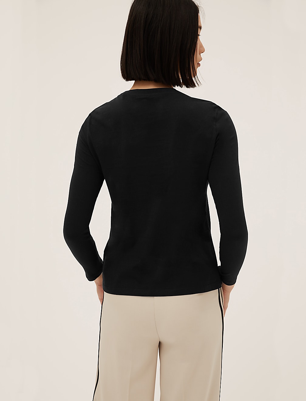 Pure Cotton Everyday Fit Long Sleeve Top