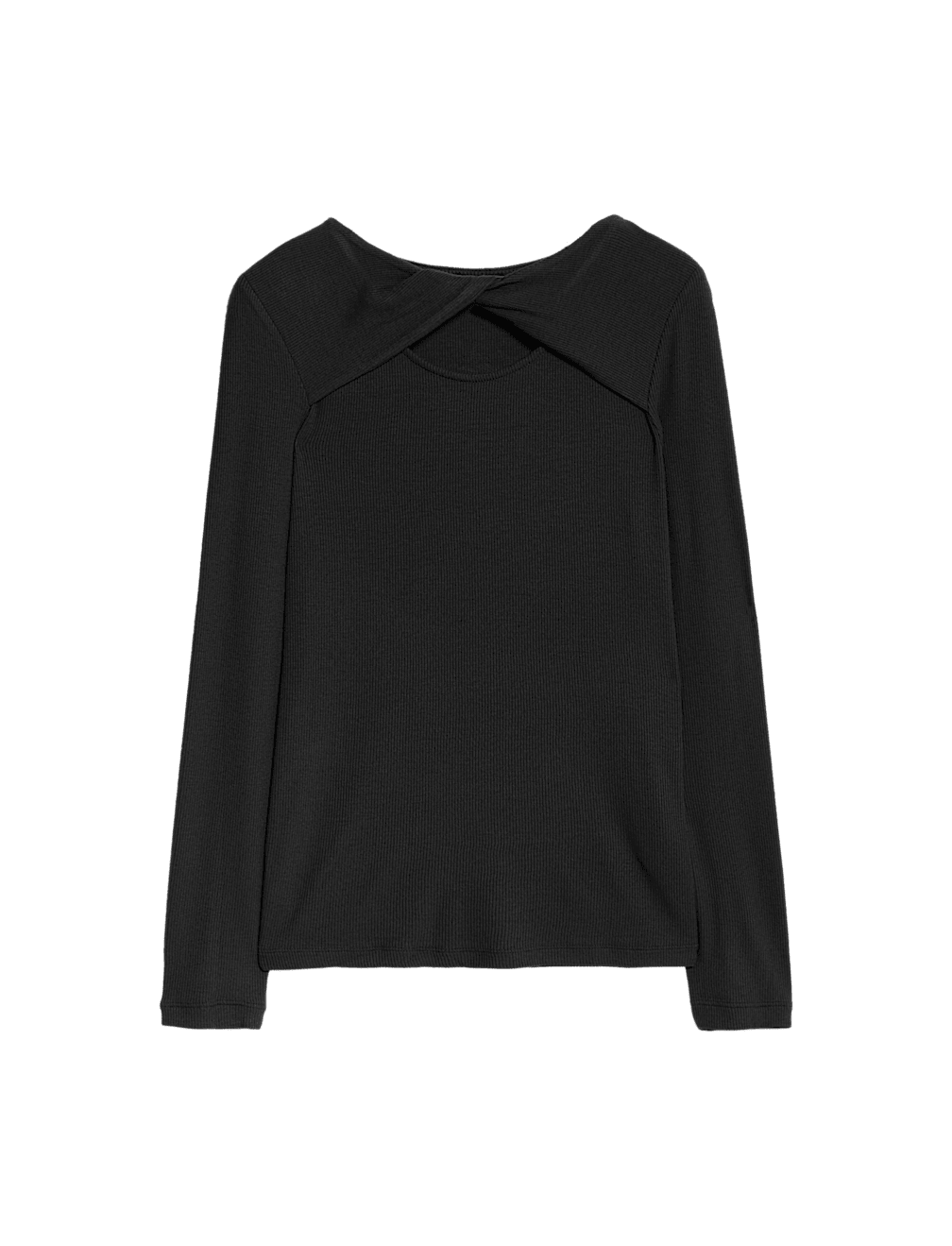 Ribbed Twist Front Top