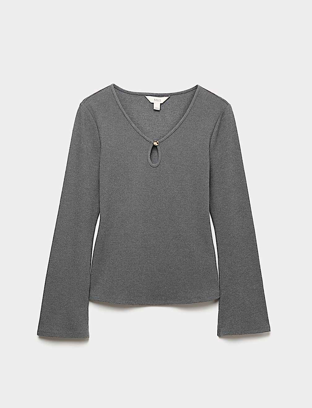 Keyhole Cosy Flute Sleeves Top