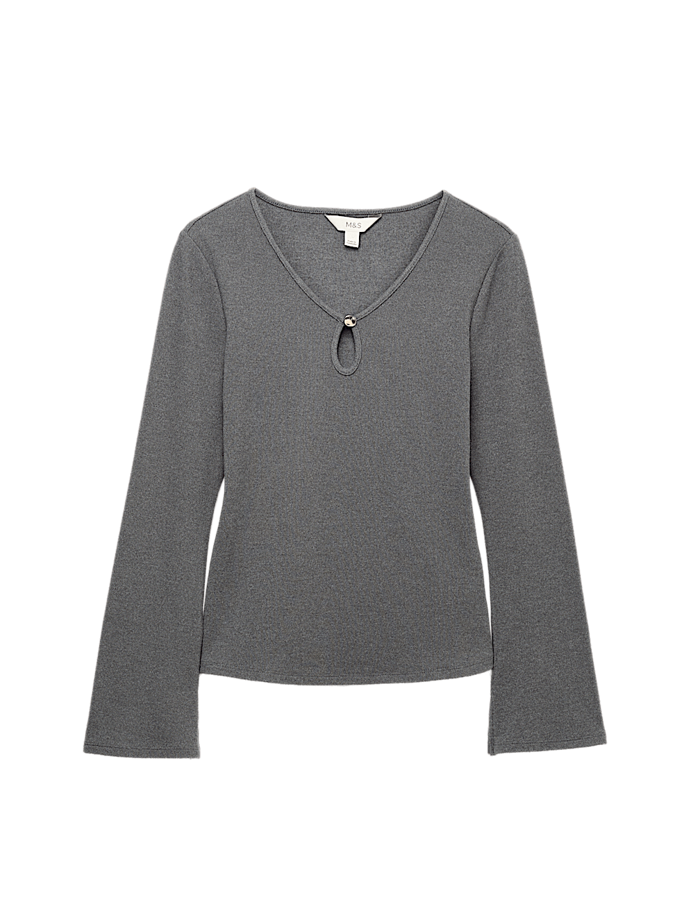 Keyhole Cosy Flute Sleeves Top