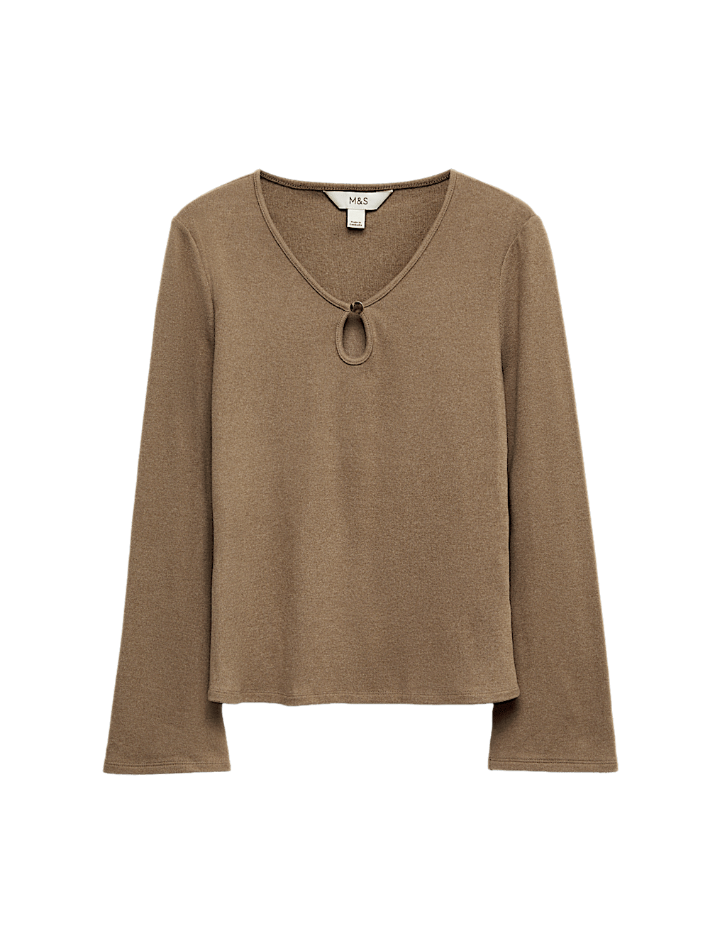Keyhole Cosy Flute Sleeves Top