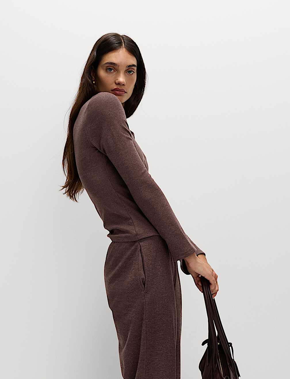 Keyhole Cosy Flute Sleeves Top