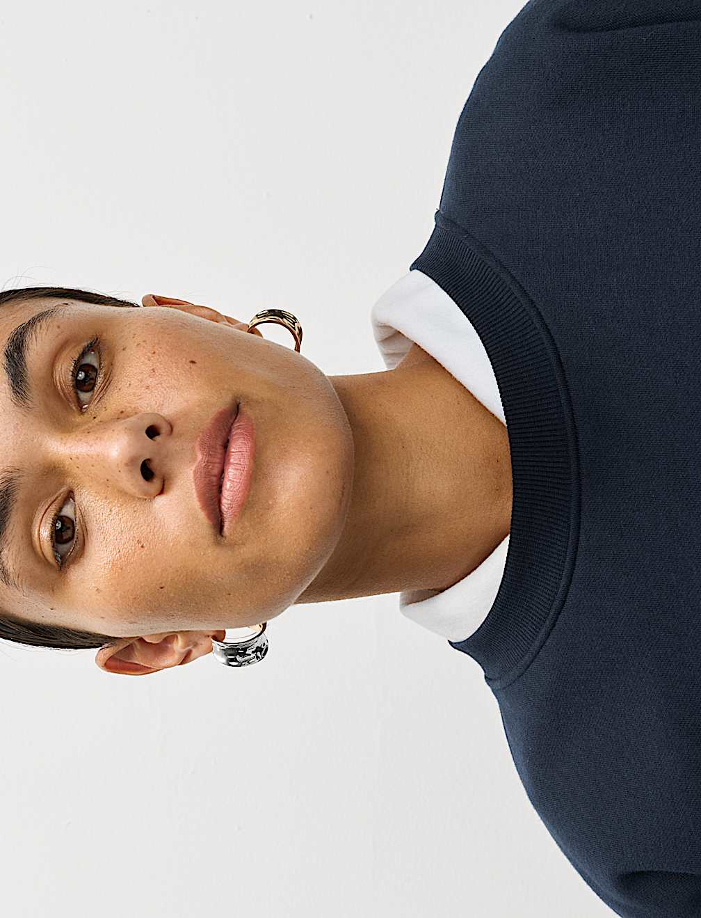 Cotton Rich Crew Neck Relaxed Sweatshirt