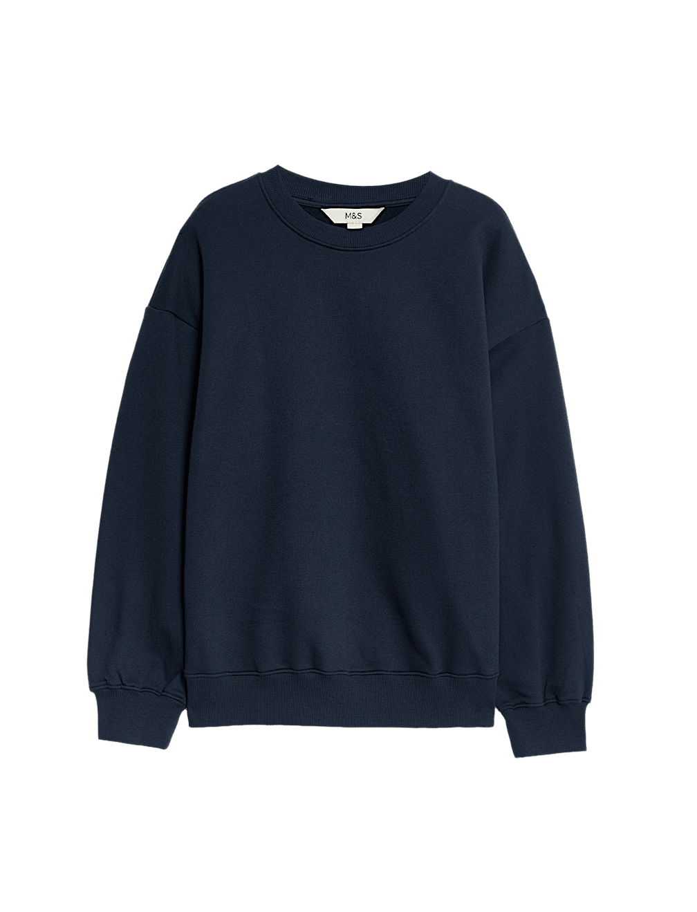 Cotton Rich Crew Neck Relaxed Sweatshirt