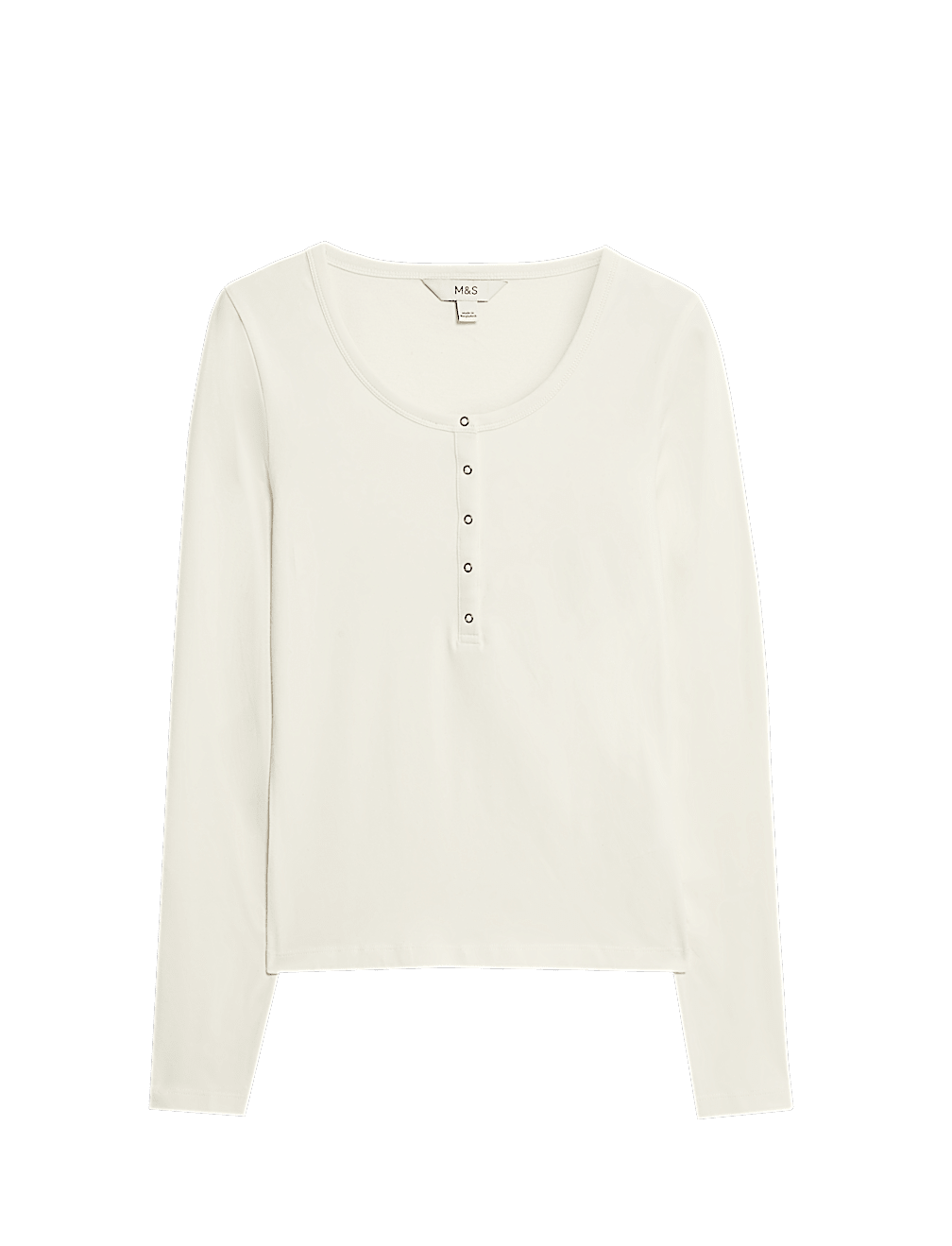 Cotton Rich Garment Dye Henley Top
