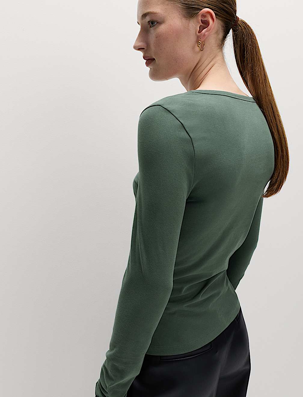 Cotton Rich Garment Dye Henley Top