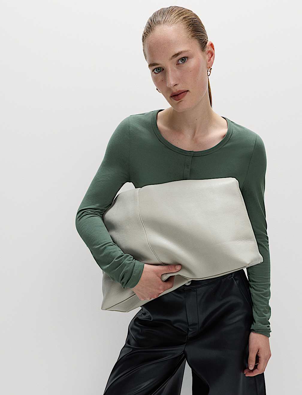 Cotton Rich Garment Dye Henley Top