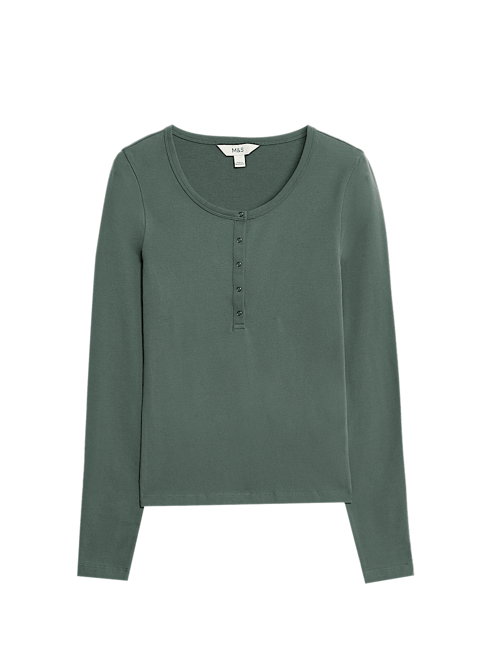 Cotton Rich Garment Dye Henley Top