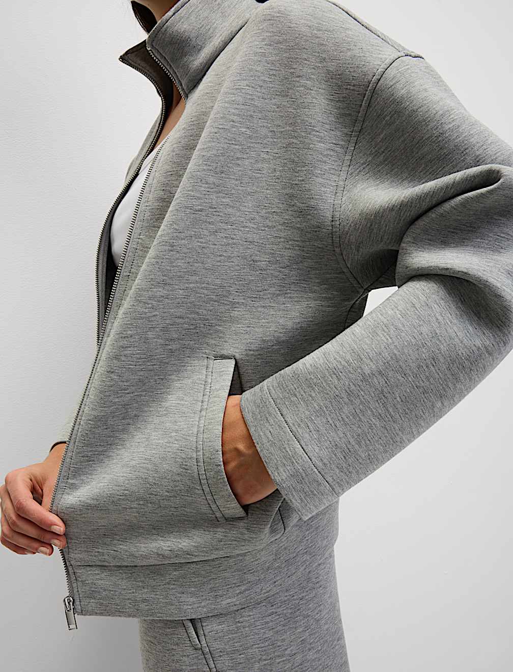 Scuba High Neck Zip Up Sweatshirt