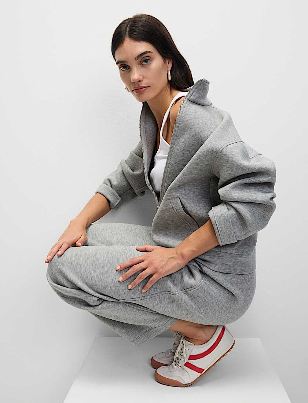Scuba High Neck Zip Up Sweatshirt