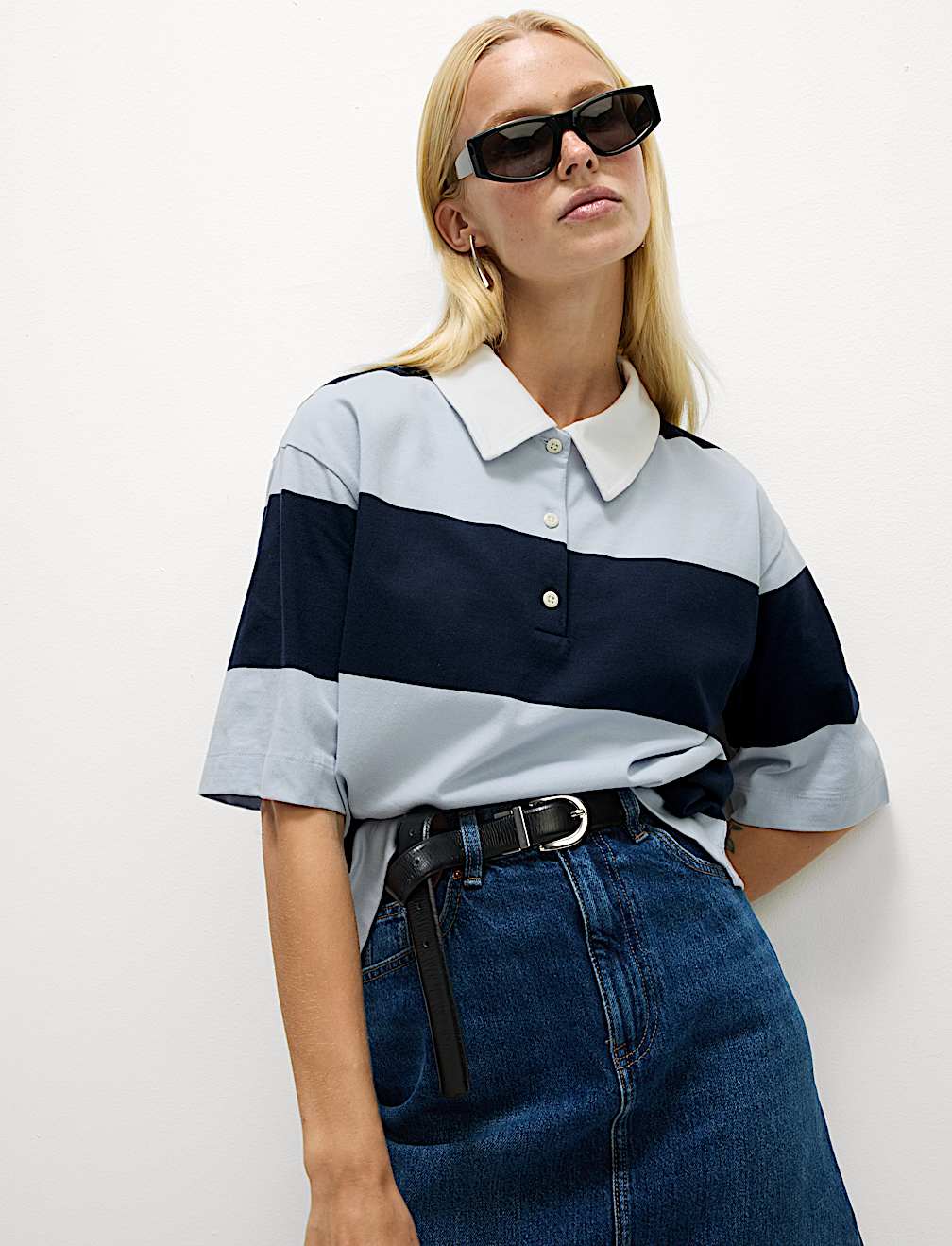 Striped Polo Top
