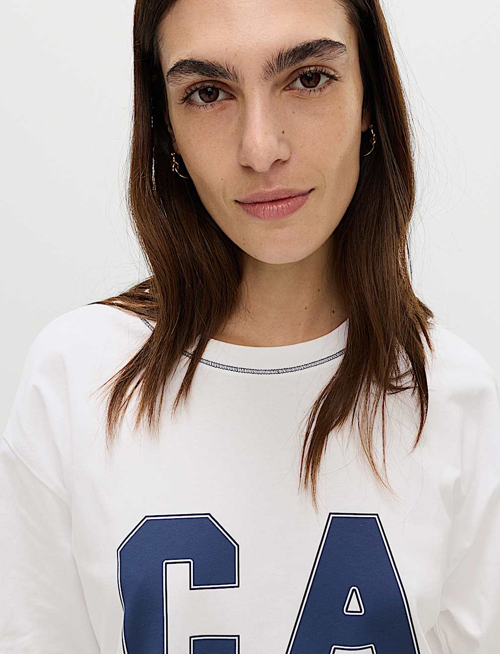 Pure Cotton Slogan Oversized T-Shirt