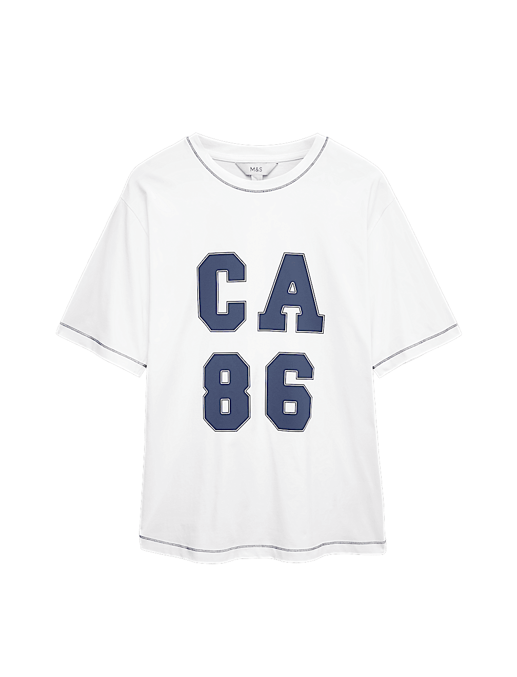 Pure Cotton Slogan Oversized T-Shirt