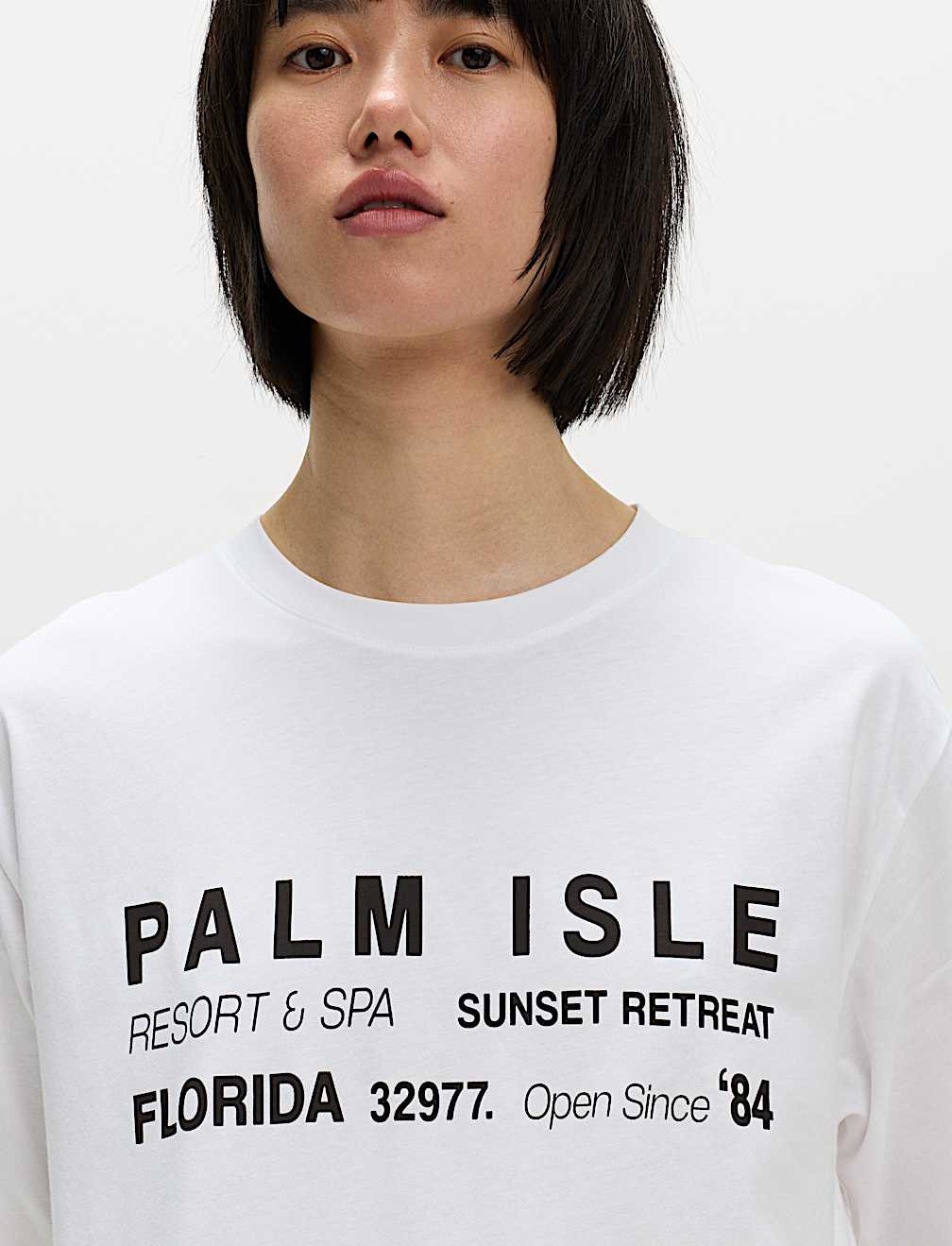 Pure Cotton Slogan Oversized T-Shirt