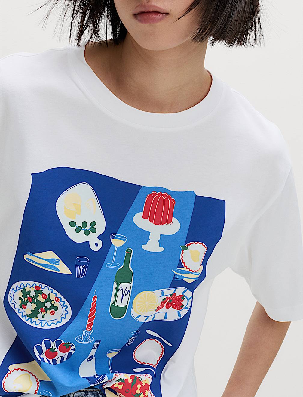 Pure Cotton Slogan Oversized T-Shirt