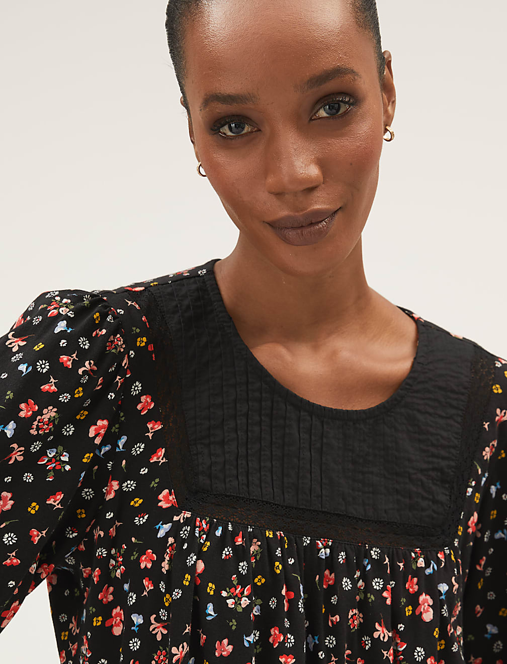 Pure Cotton Printed Long Sleeve Top