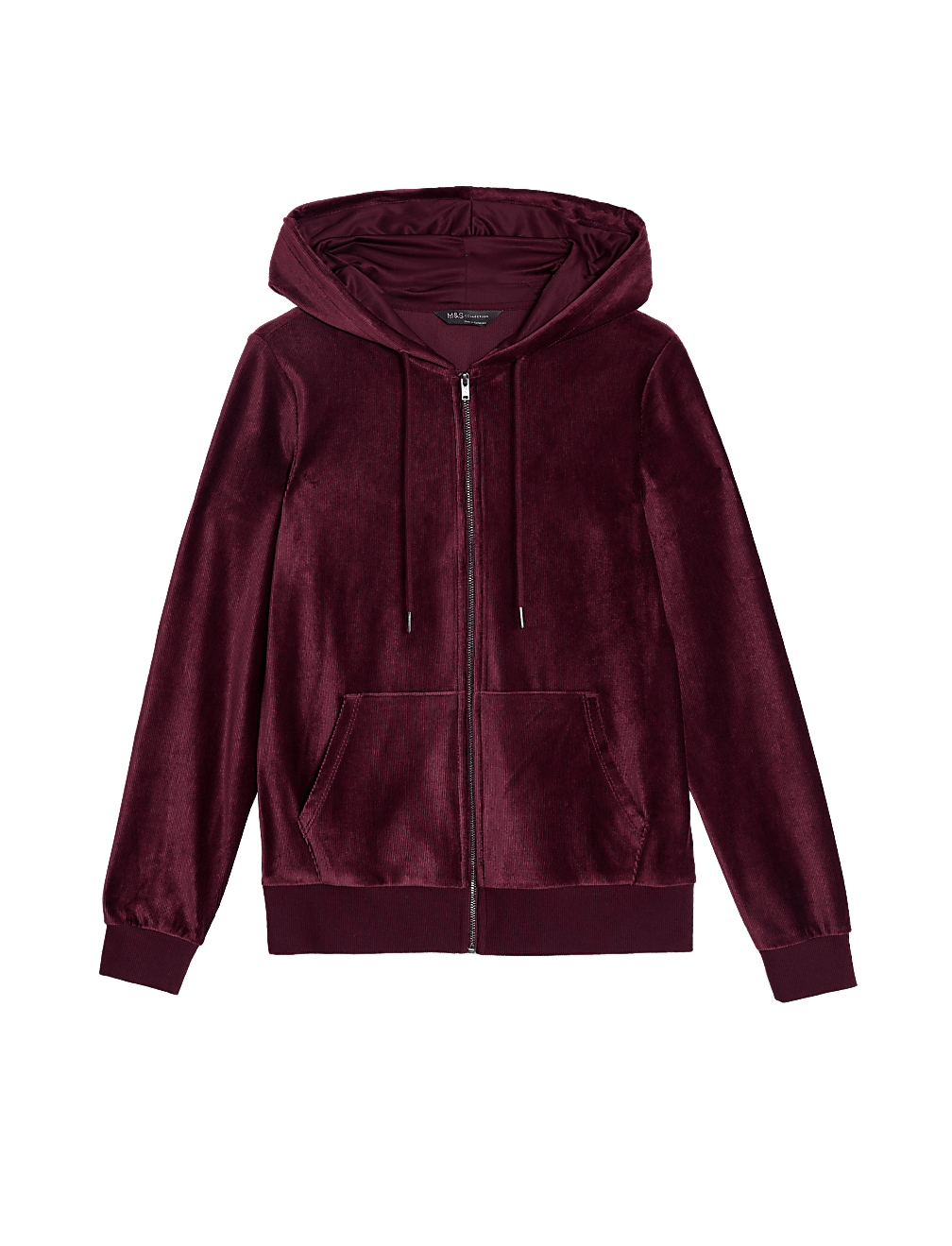 Velour Zip Up Hoodie
