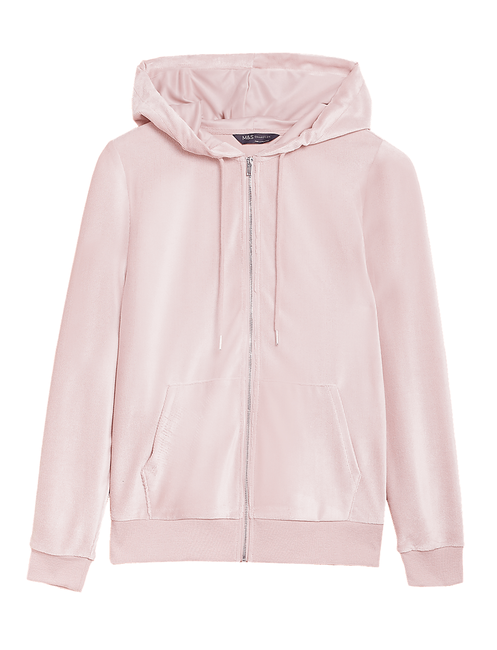 Velour Zip Up Hoodie