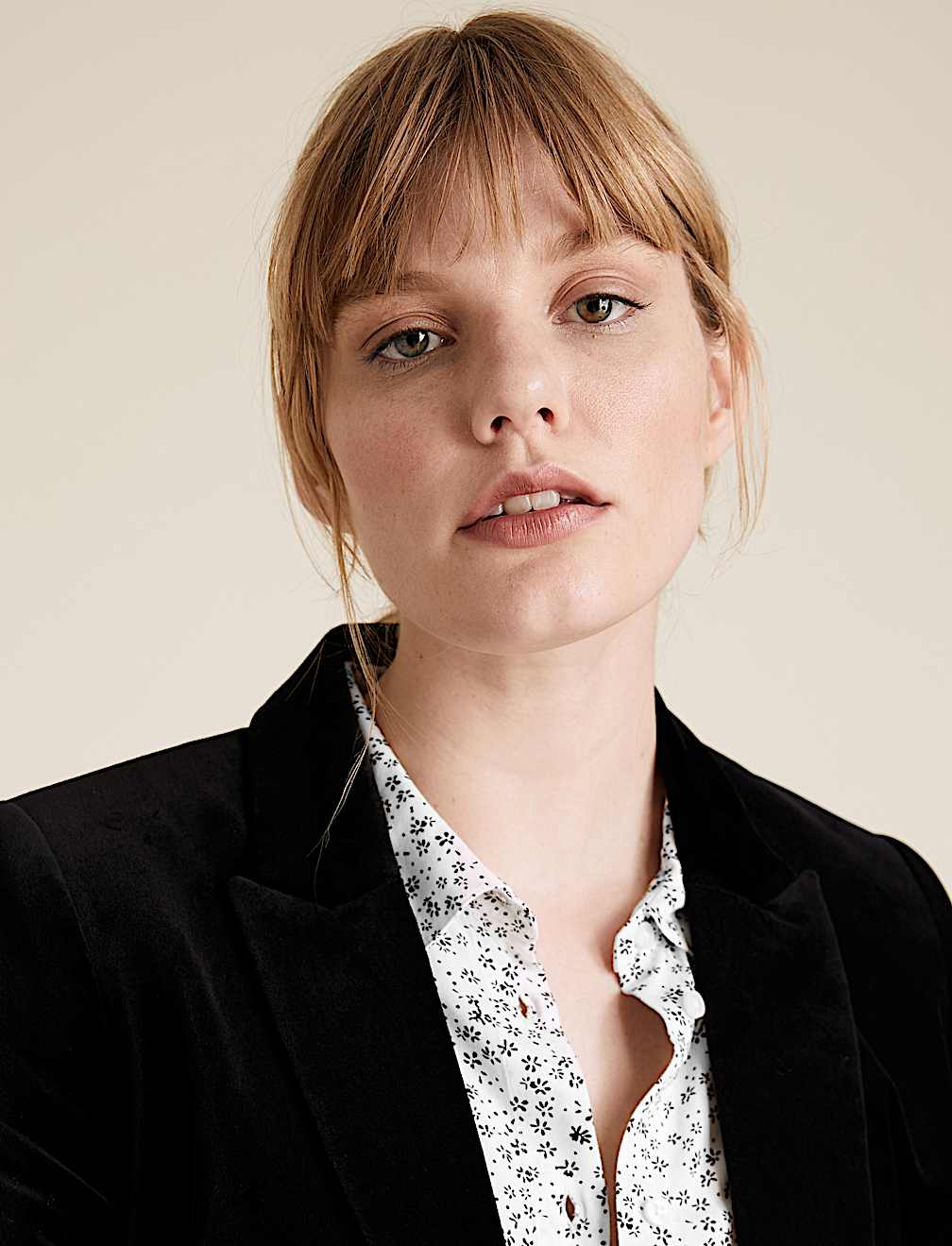 Ditsy Floral Collared Long Sleeve Shirt