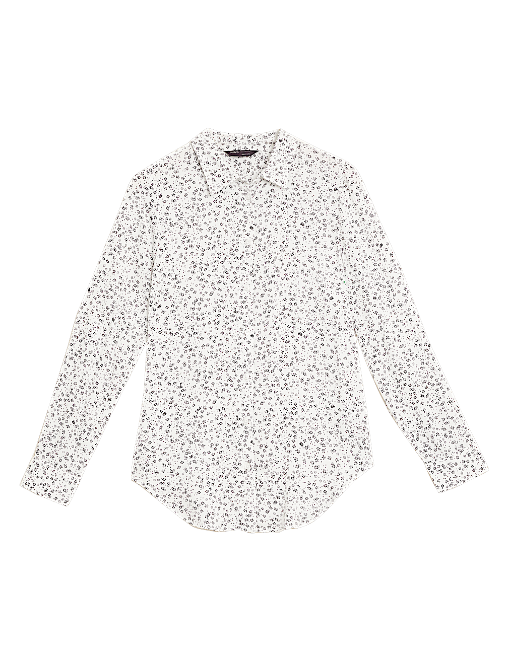 Ditsy Floral Collared Long Sleeve Shirt