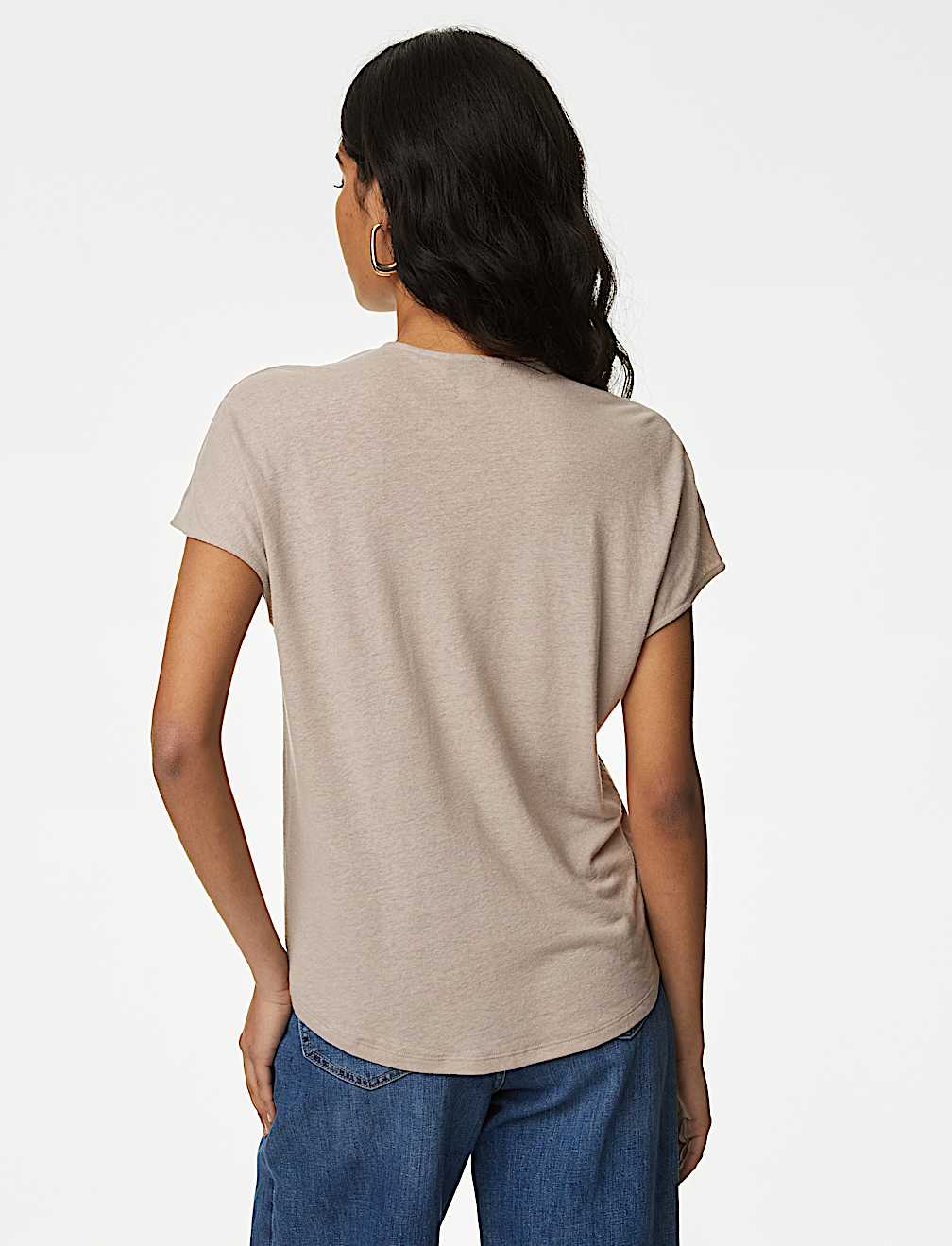 Jersey V-Neck Blouse