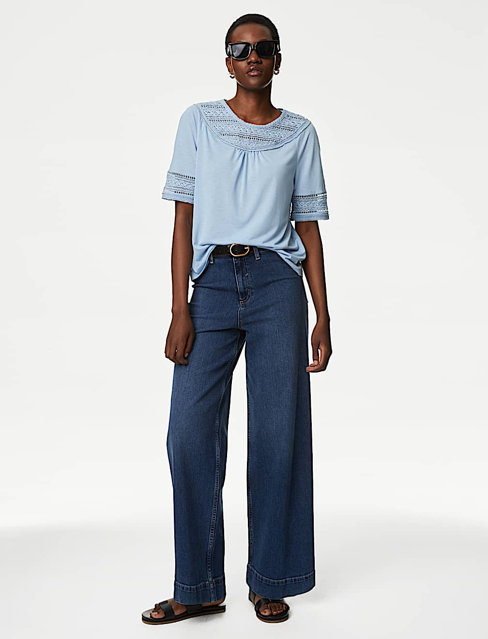 Jersey Lace Insert Top